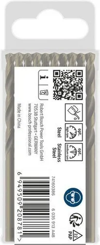 Bosch Metallbohrer PRO Stainless Steel Arbeits-L.47mm D.4,4mm L.80mm D-Spitze 10erPack