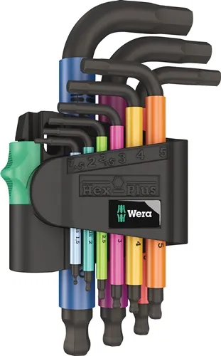 Winkelschraubendrehersatz 950/9 9-tlg.Ku.-Halter SW 1,5-10mm kurz Kugelk.WERA