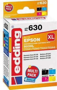 edding Tintenpatrone 18-630 wie Epson 603XL sw/c/m/g 4 St./Pack.