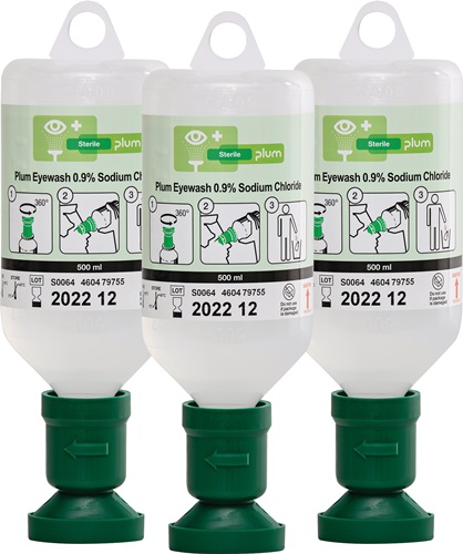 Augenspülflasche 0,5l 3 J.(ungeöffnete Flasche) DIN EN15154-4 PLUM