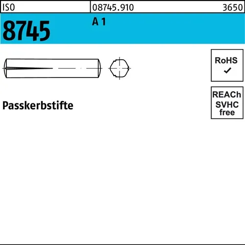 Passkerbstift ISO 8745 3x 25 A 1 100 Stück