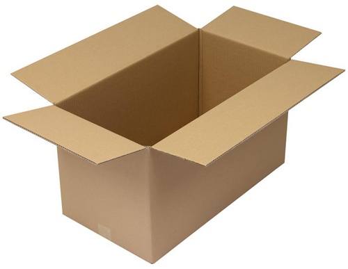 Faltkarton 2-wellig Maße 650x350x370mm Qualität 2.35BC braun TRANSPAK