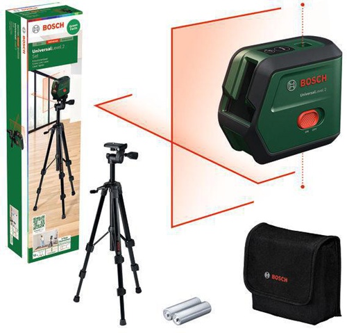 Bosch Kreuzlinienlaser UniversalLevel 2 Arbeitsber.12m Laserkl.2 0,5mm/m