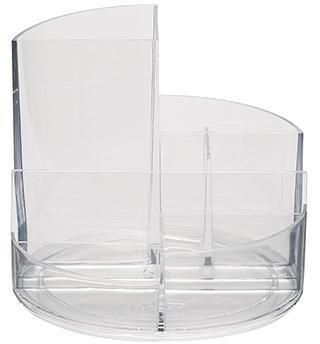 MAUL Stifteköcher 4117605 rund 6Fächer Kunststoff glasklar