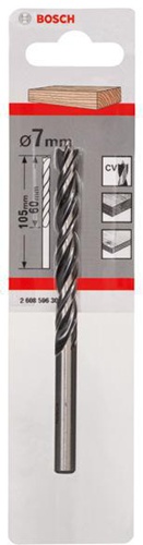Bosch Holzspiralbohrer Standard Arbeits-L.69mm D.7mm L.109mm Schaft-D.7mm