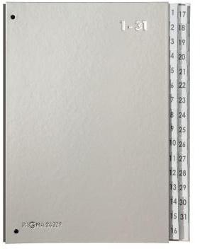 PAGNA Pultordner 24329-14 DIN A4 1-31 32Fächer Polyprpylen si