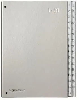 PAGNA Pultordner 24329-14 DIN A4 1-31 32Fächer Polyprpylen si