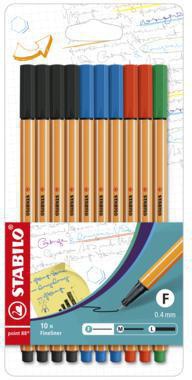 STABILO Fineliner point 88 87-1468 0,4mm farbig sortiert 10 St./Pack.