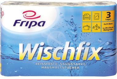 Fripa Küchenrolle 3014006 3-lagig 4 Rl./Pack.