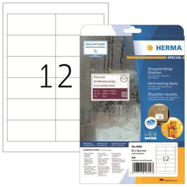 HERMA Etikett Folie 4692 96,5x42,3mm weiß 300 St./Pack.