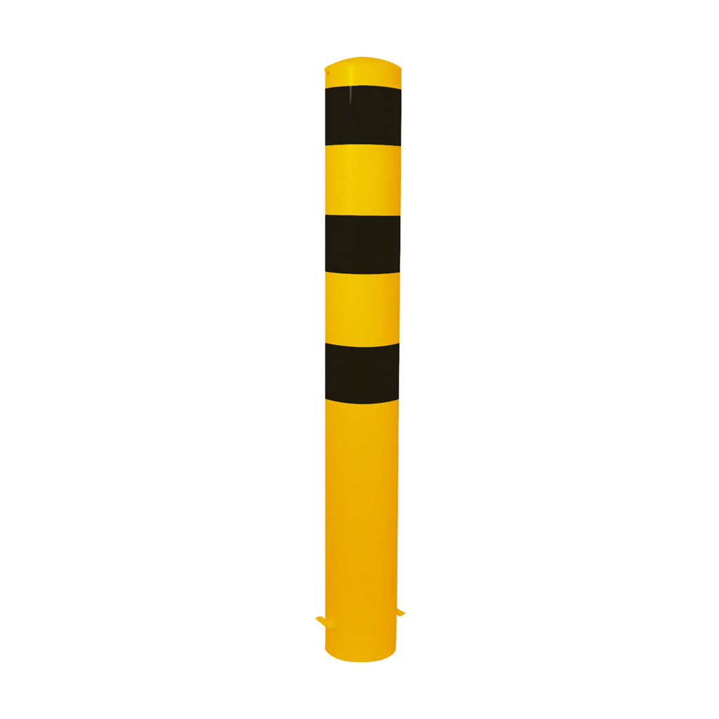SCHAKE Stahlrohrpoller Ø 152 x 3,2 mm herausnehmbar, ohne Verschluss gelb / schwarz