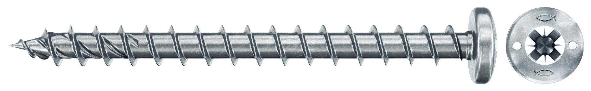 fischer PowerFast FPF II PZF 5,0x50 BC 100 Panhead mit Kreuzschlitz PZ Vollgewinde galvanisch verzinkt, blau passiviert