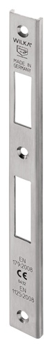 Schließbl.P643 VA ma geb.U-Schließblech f.Fluchttüren DIN L/R B.24xL.243mm WILKA