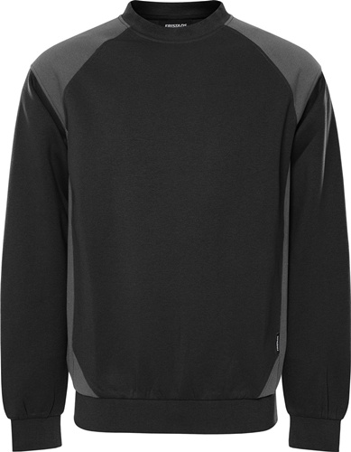 FRISTADS Sweatshirt 7148 GSM Gr.3XL schwarz/grau