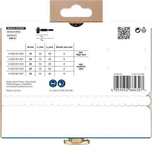 Bosch Forstnerbohrer-Set EXPERT Wood 5tlg. D.15-35mm