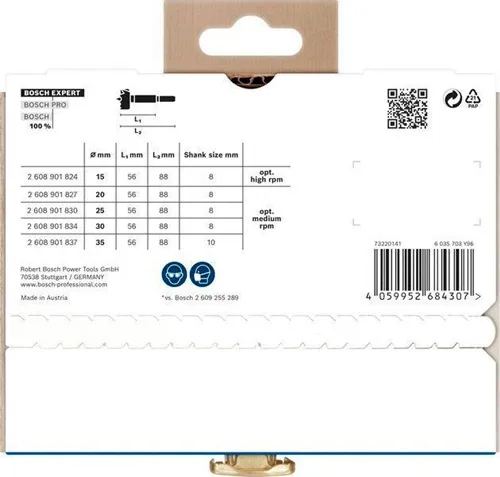 Bosch Forstnerbohrer-Set EXPERT Wood 5tlg. D.15-35mm