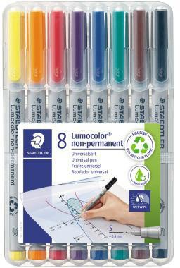 STAEDTLER Folienstift Lumocolor 311 WP8 0,4mm sortiert 8 St./Pack.