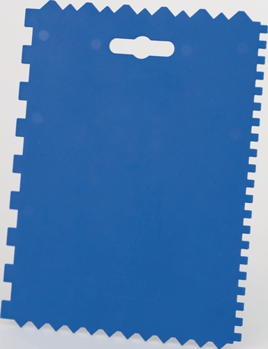 Kleberspachtel L.177mm B.130mm Zahn 4x4x4 mm/8x8x8mm Ku.(PP)