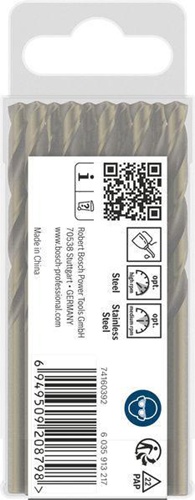 Bosch Metallbohrer PRO Stainless Steel D.5,3mm Arbeits-L.52mm L.86mm 10St.