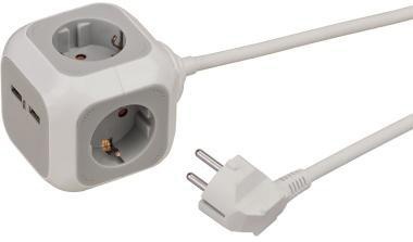 brennenstuhl Steckdosenwürfel ALEA-Power 1150100 4fach +2xUSB