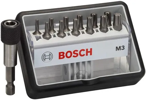Bosch Schrauberbit-Set Robust Line M Extra-Hart 12+1tlg. L.25mm T8-T40/QC/UH 6kt