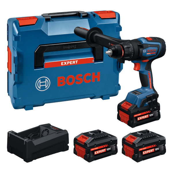 Bosch EXPERT Akku-Bohrschrauber EXSR18V-150,  2 x EXBA18V-80,  1 x EXBA18V-5, L-BOXX 136