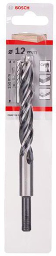 Bosch Holzspiralbohrer Standard Arbeits-L.96mm D.12mm L.151mm Schaft-D.10mm