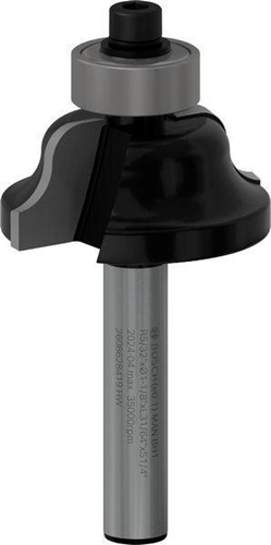 Bosch Profilfräser B Arbeits-L.12,4mm B.8mm L.54mm Schaft 1/4Zoll Radius 4mm