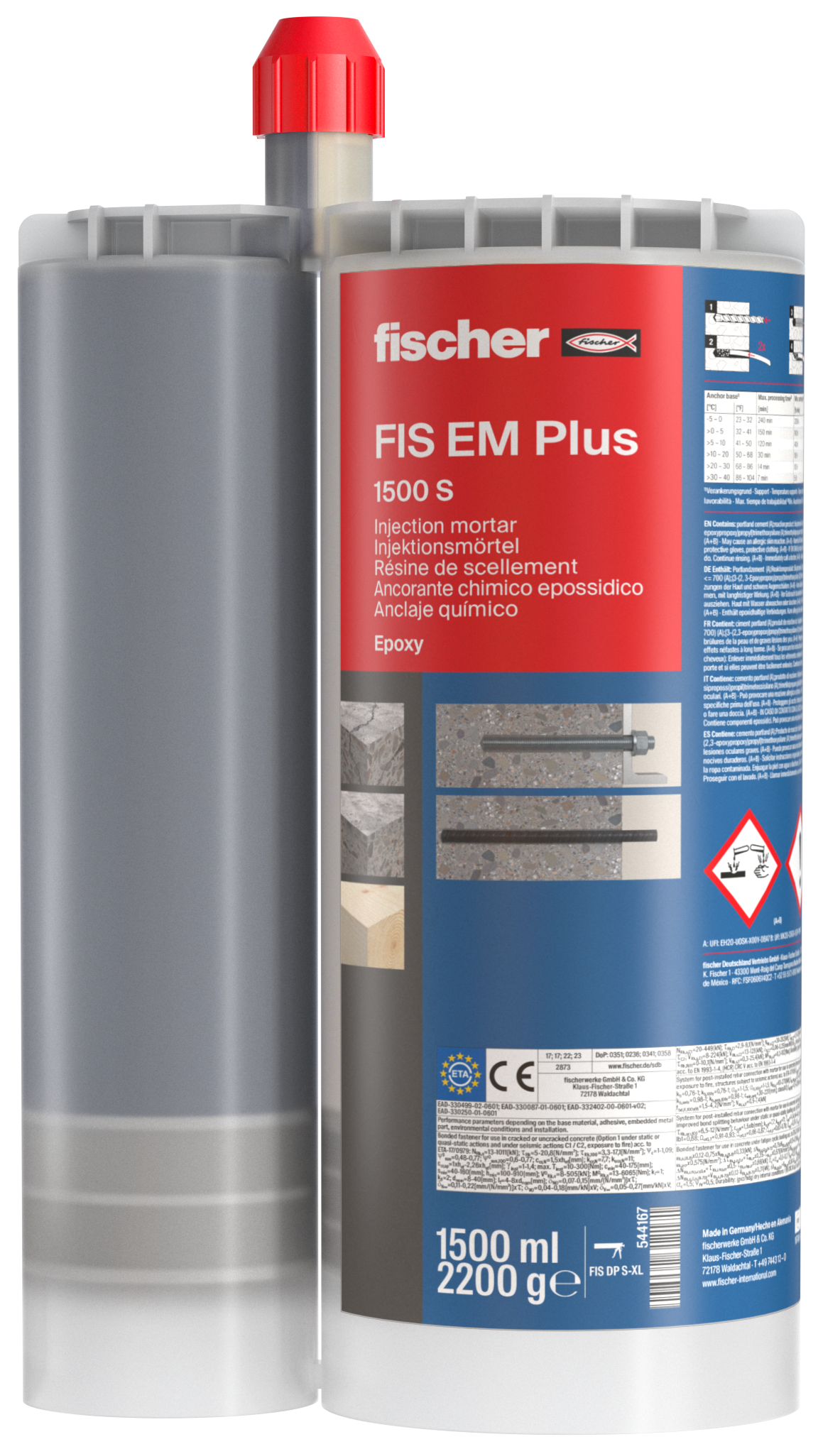 fischer Epoxidharzmörtel FIS EM Plus 1500 S