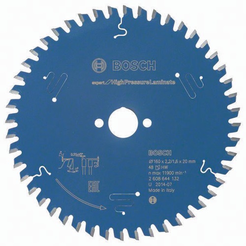 Bosch Kreissägeblatt AD 160mm Z.48 TR-F Bohr.20mm Schnitt-B.2,2mm HM 