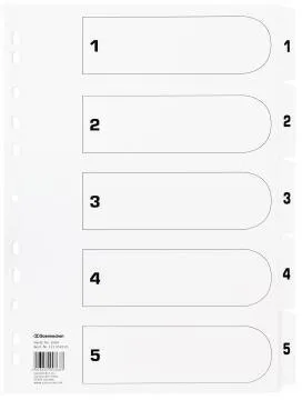 Soennecken Register Mylar 1604 1-5 weiß