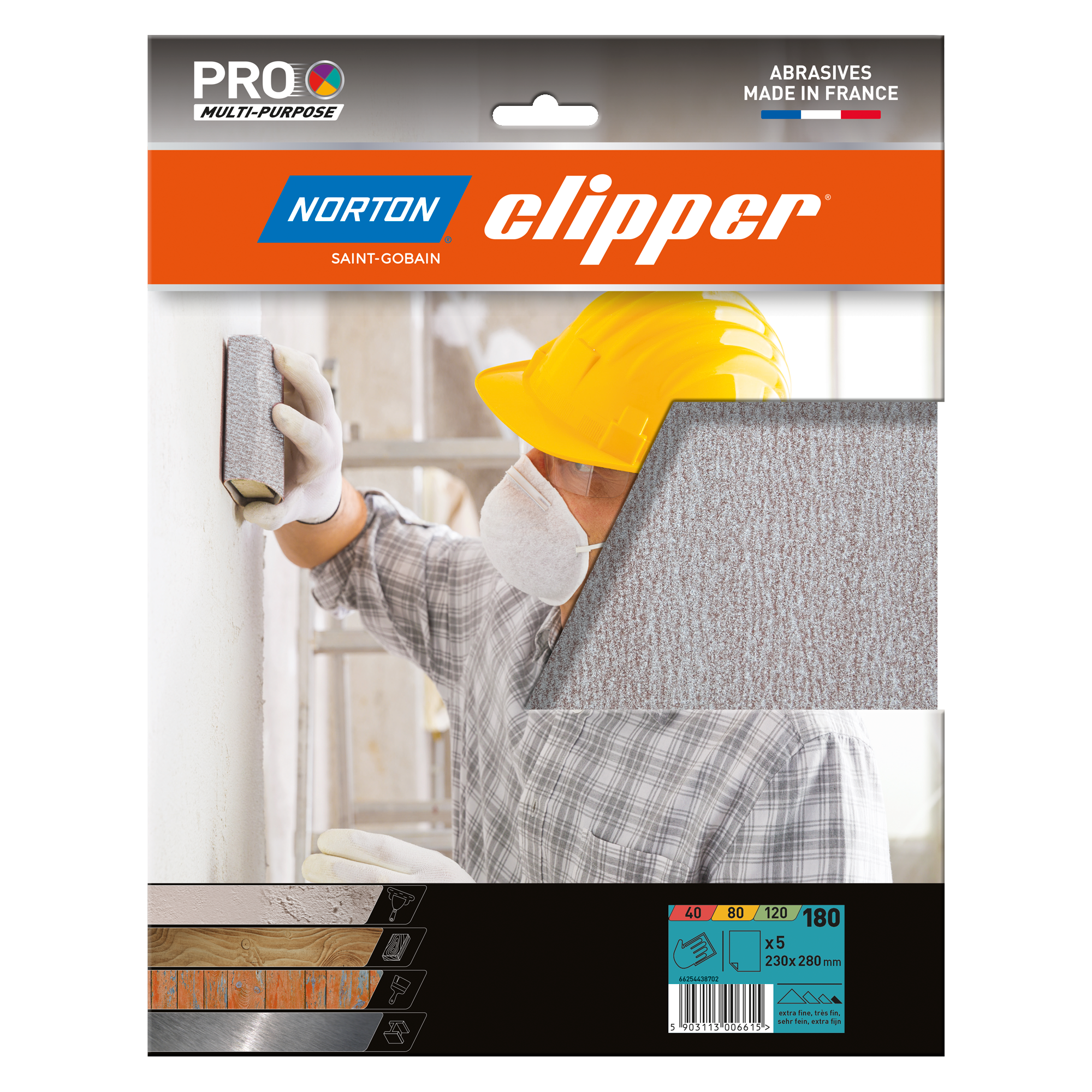 Norton Clipper Handschleifbögen A213 230x280 mm K180