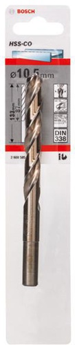 Bosch Metallbohrer HSS-Co DIN338 Arbeits-L.87mm D.10,5mm L.133mm