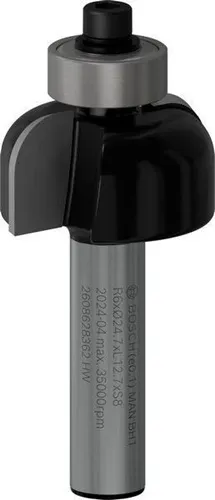 Bosch Hohlkehlfräser Arbeits-L.13mm D.24,7mm L.53mm Radius 6mm Schaft 8mm