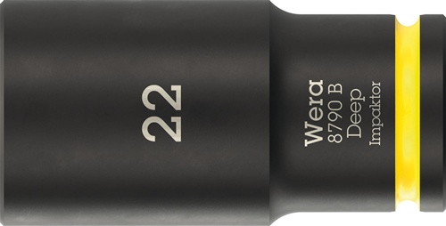 Steckschlüsseleinsatz 8790 B Impaktor Deep 3/8 Zoll 22mm L.63mm WERA