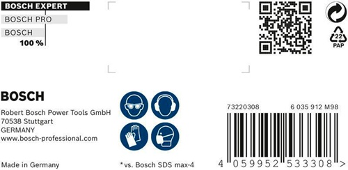 Bosch Hammerbohrer Expert SDS max-8X D.32mm Arbeits-L.600mm L.720mm