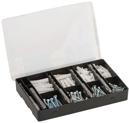Bosch Befestigungs-Set SDS-plus 173-tlg. Bohrer/Magnethalter/Bits/Schrauben/Dübel