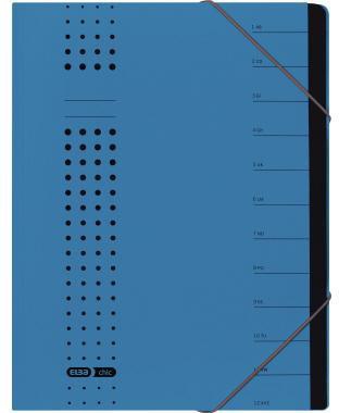 ELBA Ordnungsmappe chic 400002020 DIN A4 7Fächer Karton blau