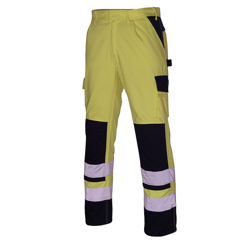 MASCOT Warnschutzbundhose OLINDA warngelb/marine (07179-470)