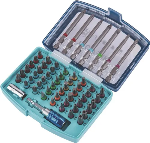 TECWERK Bitsortiment 57-tlg.Schlitz/PH/PZD/TX/TX-BO/6Kt.