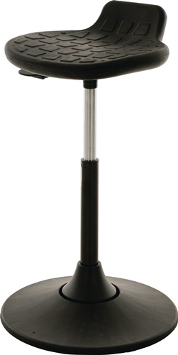 Drehhocker Kunststoff-Tellerfuß PU-Schaum schwarz Sitz-H.490-680mm LOTZ