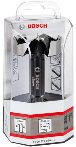 Bosch Forstnerbohrer DIN 7483G D.45mm L.90mm toothed edge Schaft-D.10mm 