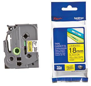 Brother Schriftbandkassette TZE641 18mmx8m laminiert sw auf ge