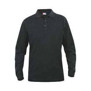CLIQUE Langarm Polo-Shirt Classic Lincoln, schwarz,  3XL