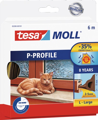 Fenster-/Türmoll tesamoll® 5390 B9mmxH5,5mmxL6m TESA