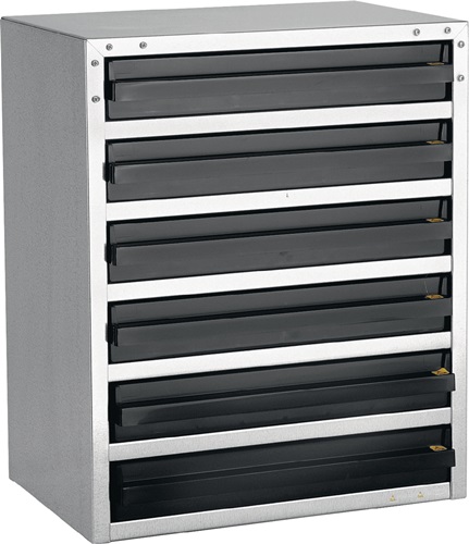 Kleinteilemagazin ESD 250/6-3 B357xT435xH255mm STA 6 Schubl.ESD-PP