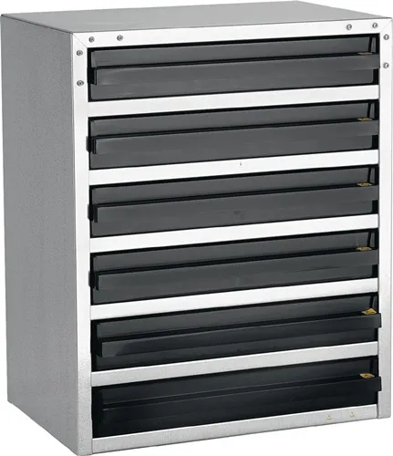 Kleinteilemagazin ESD 250/6-3 B357xT435xH255mm STA 6 Schubl.ESD-PP