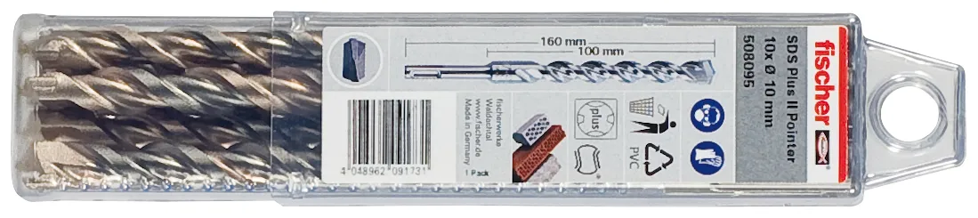 fischer Hammerbohrer SDS Plus II 10/100/160 XP10 (10er Pack)