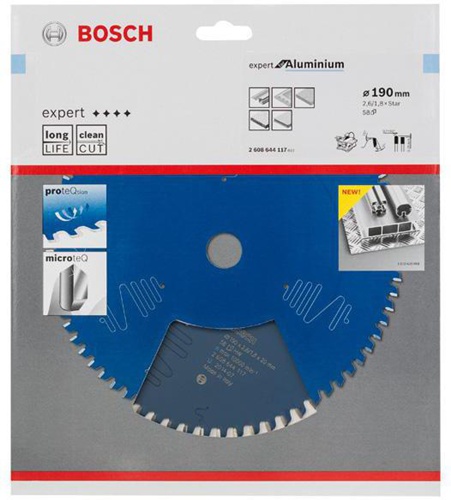 Bosch Kreissägeblatt Expert for Aluminium D.190mm Sternbohrung 58Zähne HLTCG 