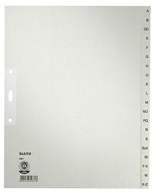 Leitz Register 12010085 DIN A4 A-Z volle Höhe Tauenpapier grau